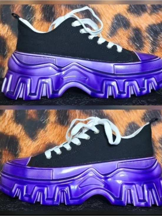 AKIRA Shoes - “REASONABLE OFFERS” “AKIRA” Chunky Platform Sneakers- Bold Purple Soles 💜